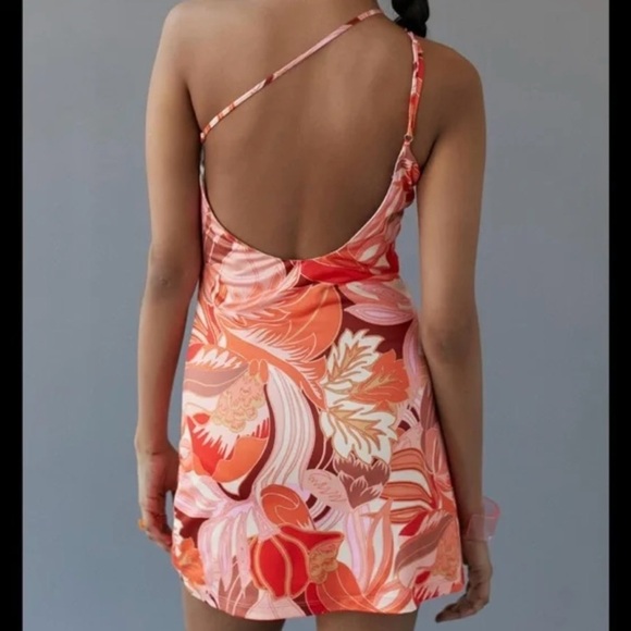 Urban Outfitters Kiss the Sky NWT Strappy Orange Mini Summer Dress Size S - Picture 2 of 11
